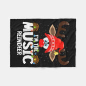 Christmas Matching I'm The Music Reindeer Fleecedecke (Vorderseite (Horizontal))