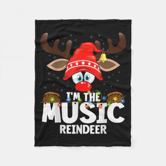 Christmas Matching I'm The Music Reindeer Fleecedecke (Vorderseite)