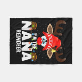 Christmas Matching I'm The Nana Reindeer Fleecedecke (Vorderseite (Horizontal))