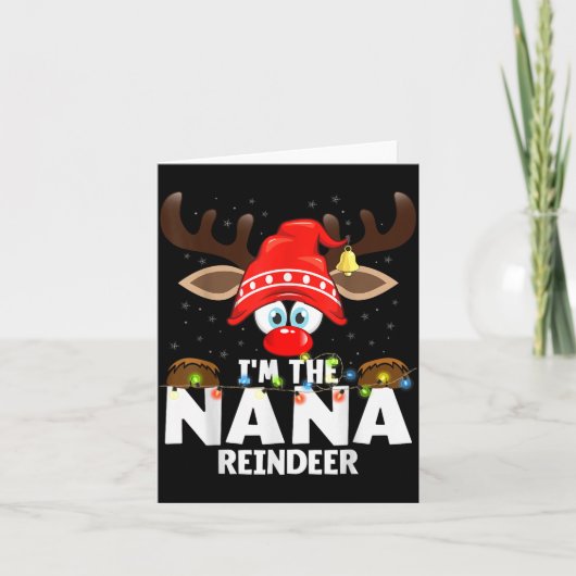 Christmas Matching I'm The Nana Reindeer Karte (Vorderseite)