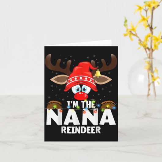 Christmas Matching I'm The Nana Reindeer Karte (Gelbe Blume)