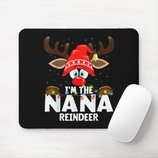 Christmas Matching I'm The Nana Reindeer Mousepad (Mit Mouse)