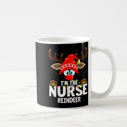 Christmas Matching I'm The Nurse Reindeer Kaffeetasse (Rechts)