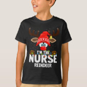 Christmas Matching I'm The Nurse Reindeer T-Shirt (Vorderseite)