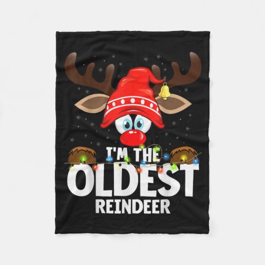 Christmas Matching I'm The Oldest Reindeer Fleecedecke (Vorderseite)