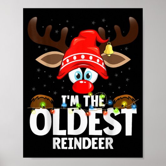 Christmas Matching I'm The Oldest Reindeer  Poster (Vorne)