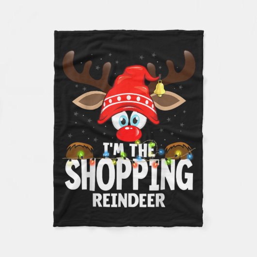Christmas Matching I'm The Shopng Reindeer  Fleecedecke (Vorderseite)