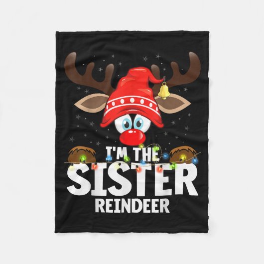 Christmas Matching I'm The Sister Reindeer Fleecedecke (Vorderseite)