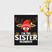 Christmas Matching I'm The Sister Reindeer Karte (Gelbe Blume)