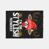 Christmas Matching I'm The Stylish Reindeer Fleecedecke (Vorderseite (Horizontal))