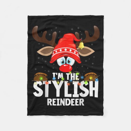 Christmas Matching I'm The Stylish Reindeer Fleecedecke (Vorderseite)