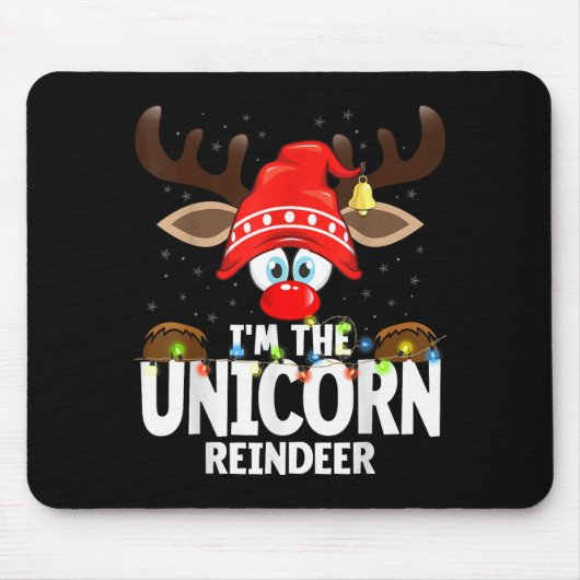 Christmas Matching I'm The Unicorn Reindeer  Mousepad (Vorne)