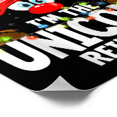 Christmas Matching I'm The Unicorn Reindeer  Poster (Ecke)