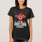 Christmas Matching I'm The Unicorn Reindeer T-Shirt (Vorderseite)
