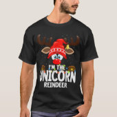 Christmas Matching I'm The Unicorn Reindeer T-Shirt (Vorderseite)