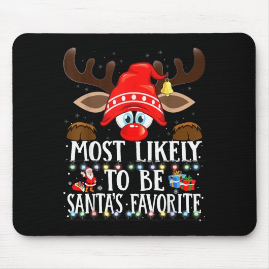 Christmas Matching Most Likely To Be Santa’s Favor Mousepad (Vorne)