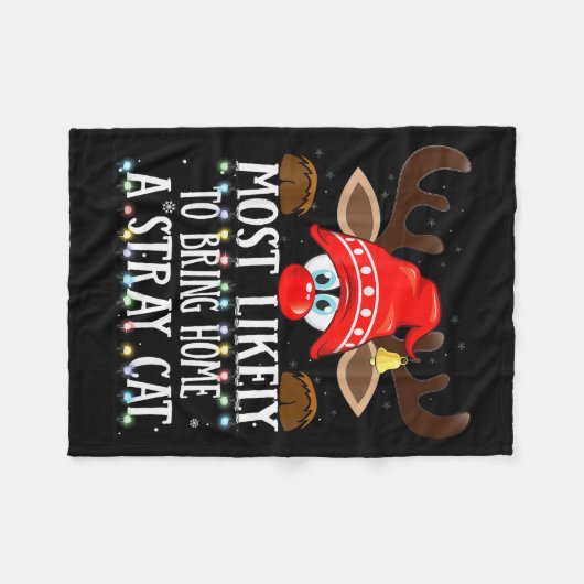 Christmas Matching Most Likely To Bring Home A Str Fleecedecke (Vorderseite (Horizontal))