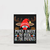 Christmas Matching Most Likely To Peek All The Pjs Karte (Vorderseite)