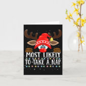 Christmas Matching Most Likely To Take A Nap Pjs  Karte (Gelbe Blume)