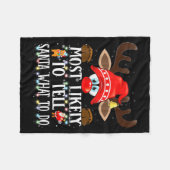 Christmas Matching Most Likely To Tell Santa What Fleecedecke (Vorderseite (Horizontal))