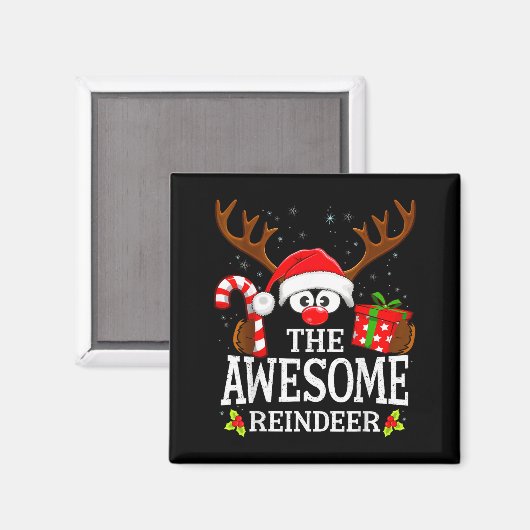 Christmas Matching The Awesome Reindeer Family Magnet (Vorderseite/Rückseite)