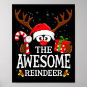 Christmas Matching The Awesome Reindeer Family Poster (Vorne)