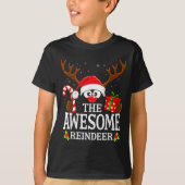 Christmas Matching The Awesome Reindeer Family T-Shirt (Vorderseite)