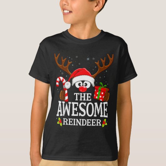 Christmas Matching The Awesome Reindeer Family T-Shirt (Vorderseite)