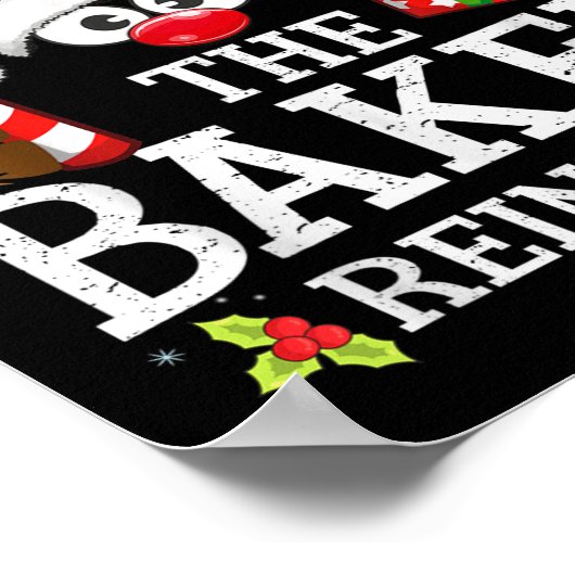 Christmas Matching The Baker Reindeer Family Poster (Ecke)