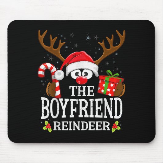 Christmas Matching The Boyfriend Reindeer Family Mousepad (Vorne)