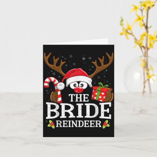 Christmas Matching The Bride Reindeer Family Karte (Gelbe Blume)