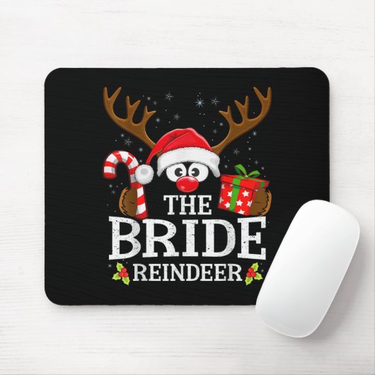 Christmas Matching The Bride Reindeer Family Mousepad (Mit Mouse)