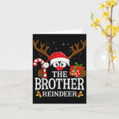 Christmas Matching The Brother Reindeer Family  Karte (Gelbe Blume)