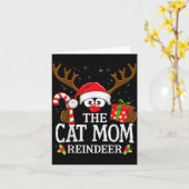 Christmas Matching The Cat Mom Reindeer Family Karte (Gelbe Blume)