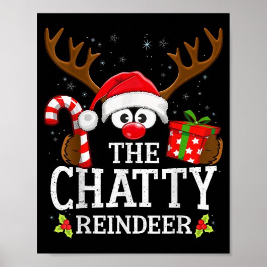 Christmas Matching The Chatty Reindeer Family , Sm Poster (Vorne)