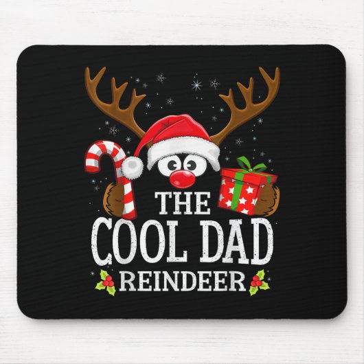 Christmas Matching The Cool Dad Reindeer Family  Mousepad (Vorne)