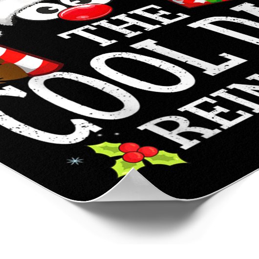 Christmas Matching The Cool Dad Reindeer Family  Poster (Ecke)