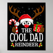 Christmas Matching The Cool Dad Reindeer Family  Poster (Vorne)