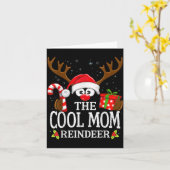 Christmas Matching The Cool Mom Reindeer Family  Karte (Gelbe Blume)
