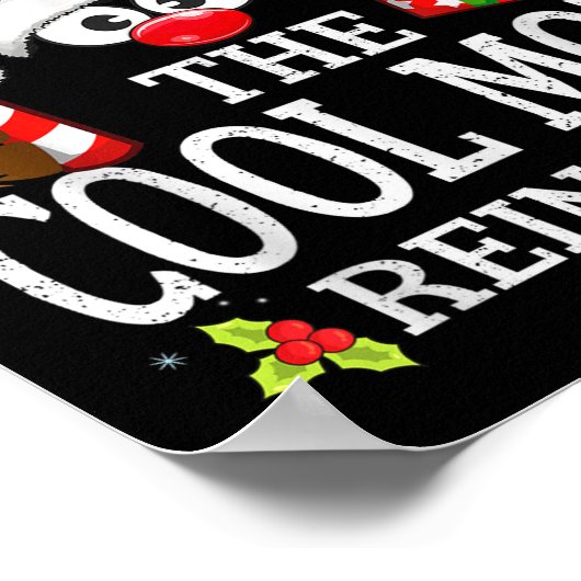 Christmas Matching The Cool Mom Reindeer Family Poster (Ecke)
