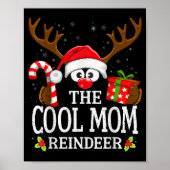 Christmas Matching The Cool Mom Reindeer Family Poster (Vorne)