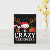 Christmas Matching The Crazy Reindeer Family Karte (Gelbe Blume)