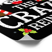 Christmas Matching The Crazy Reindeer Family Poster (Ecke)
