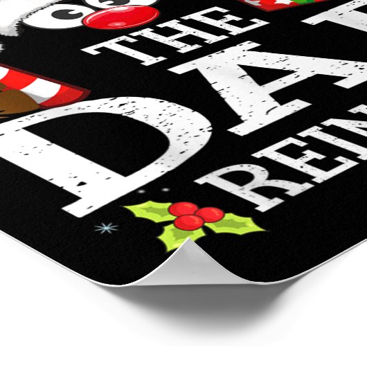 Christmas Matching The Dad Reindeer Family Poster (Ecke)