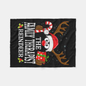 Christmas Matching The Family Therast Reindeer Fam Fleecedecke (Vorderseite (Horizontal))