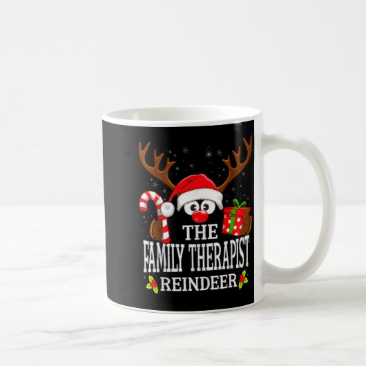 Christmas Matching The Family Therast Reindeer Fam Kaffeetasse (Rechts)