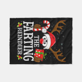 Christmas Matching The Farting Reindeer Family Fleecedecke (Vorderseite (Horizontal))