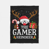 Christmas Matching The Gamer Reindeer Family Fleecedecke (Vorderseite)