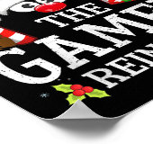 Christmas Matching The Gamer Reindeer Family Poster (Ecke)