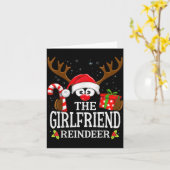 Christmas Matching The Girlfriend Reindeer Family Karte (Gelbe Blume)
